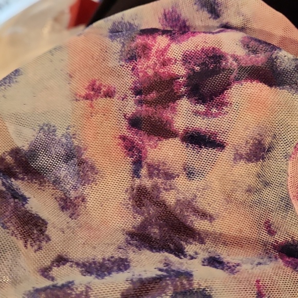 Full Circle Trends long sleeve mock neck sheer top Size 1X W-325 - Picture 5 of 7